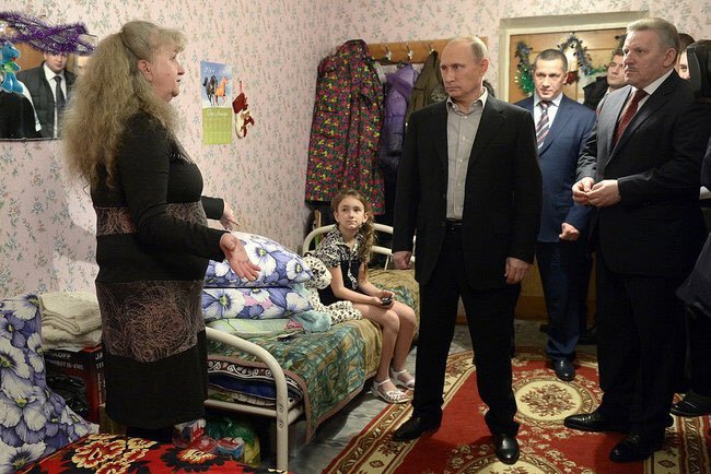 This photo looks like the mother called Putin because her daughter didn't clean the room. - Mum, Vladimir Putin