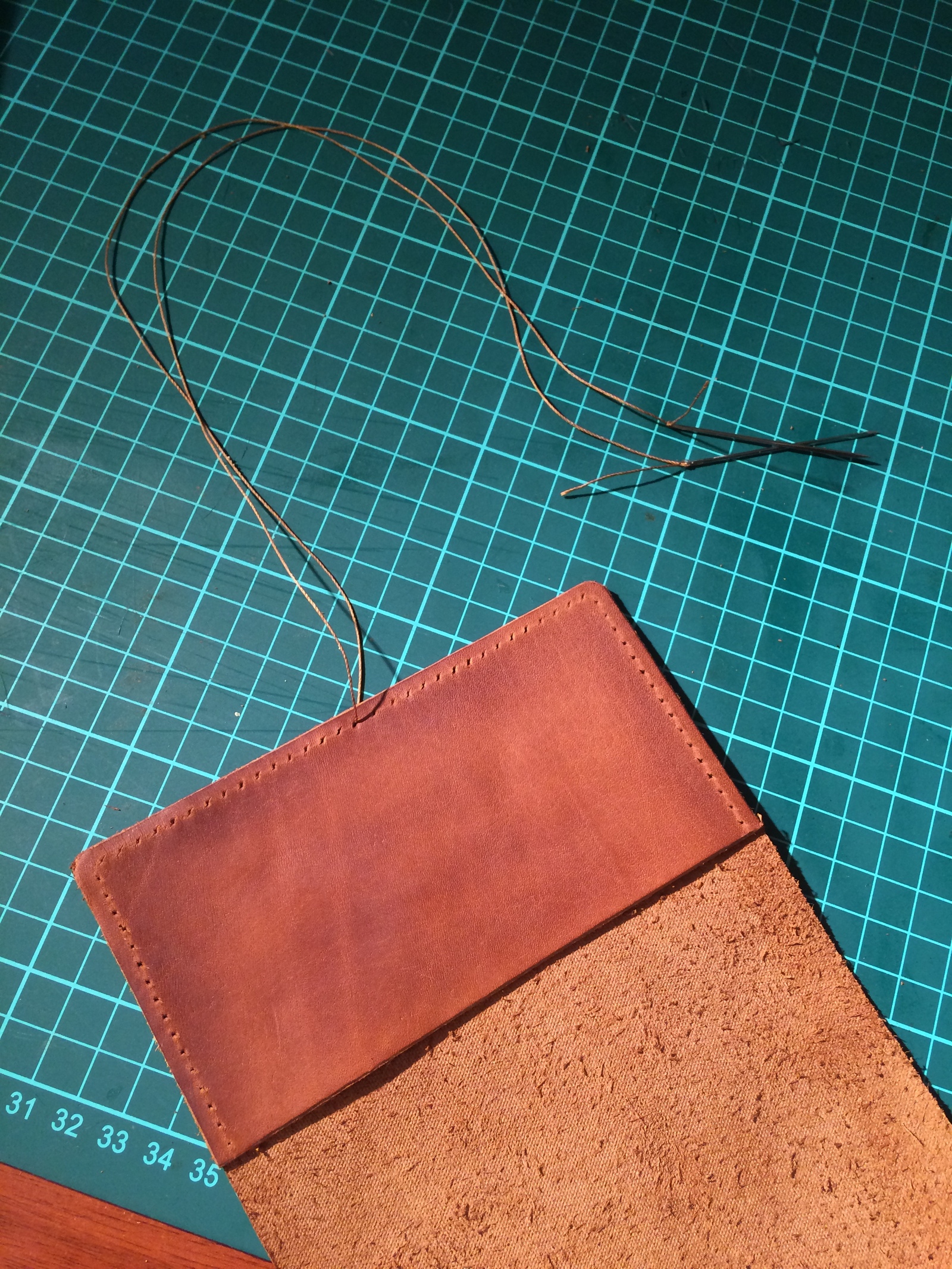 How do I make a passport cover? DIY) (Part 3) - My, My, Leather, Longpost