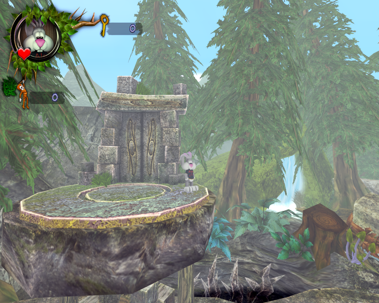 ForestAdventure 3D - My, Games, Platformer, Doom, Rabbit, Hare, Old school, Screenshot, Инди, Longpost