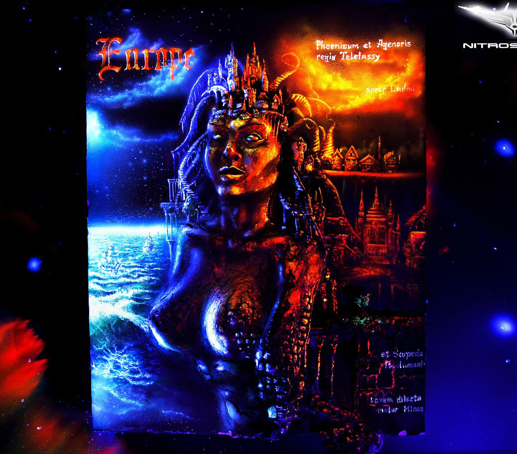 Europe. Luminous paints - My, Luminous paints, , Art, , , Airbrushing