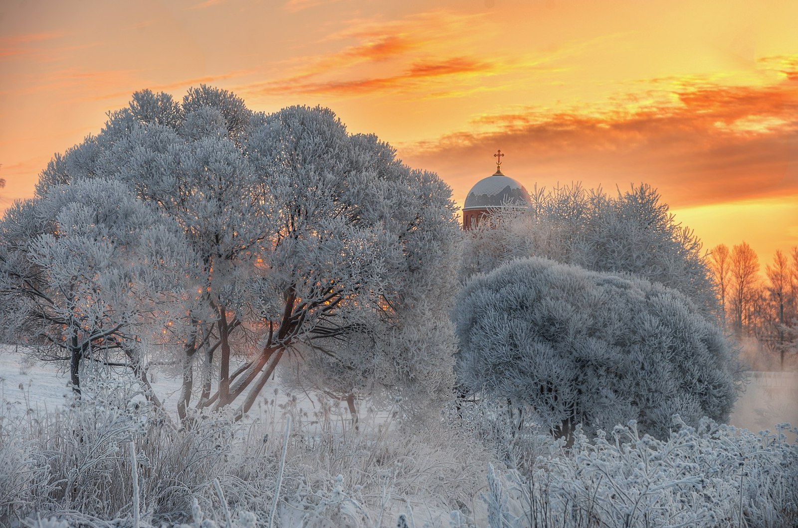 Murinsky creek and surroundings - , Saint Petersburg, Winter, Russia, Photo, Nature, Sunset, Landscape, Longpost