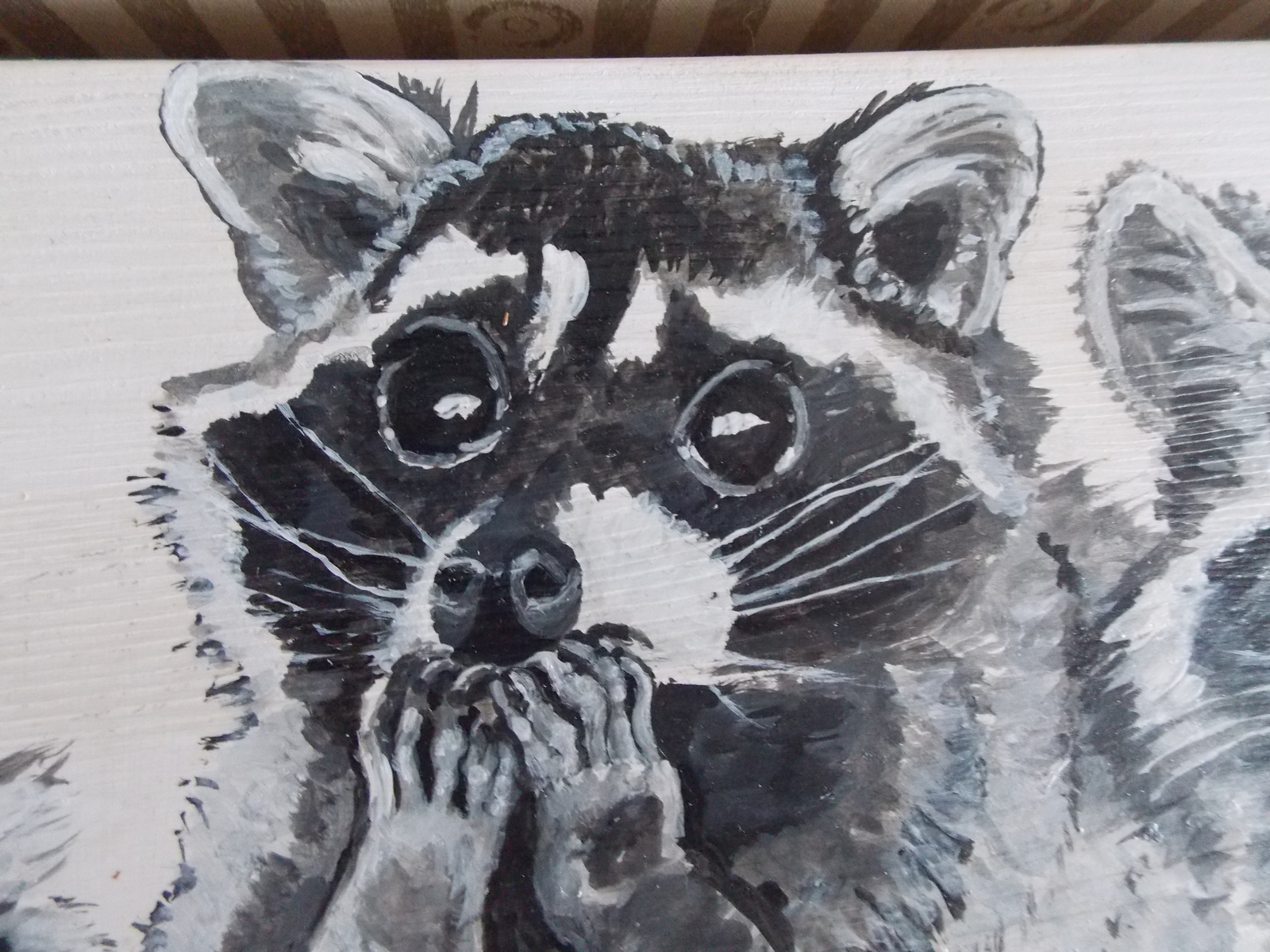 Raccoons - My, Raccoon, Painting, Butter, , , Longpost
