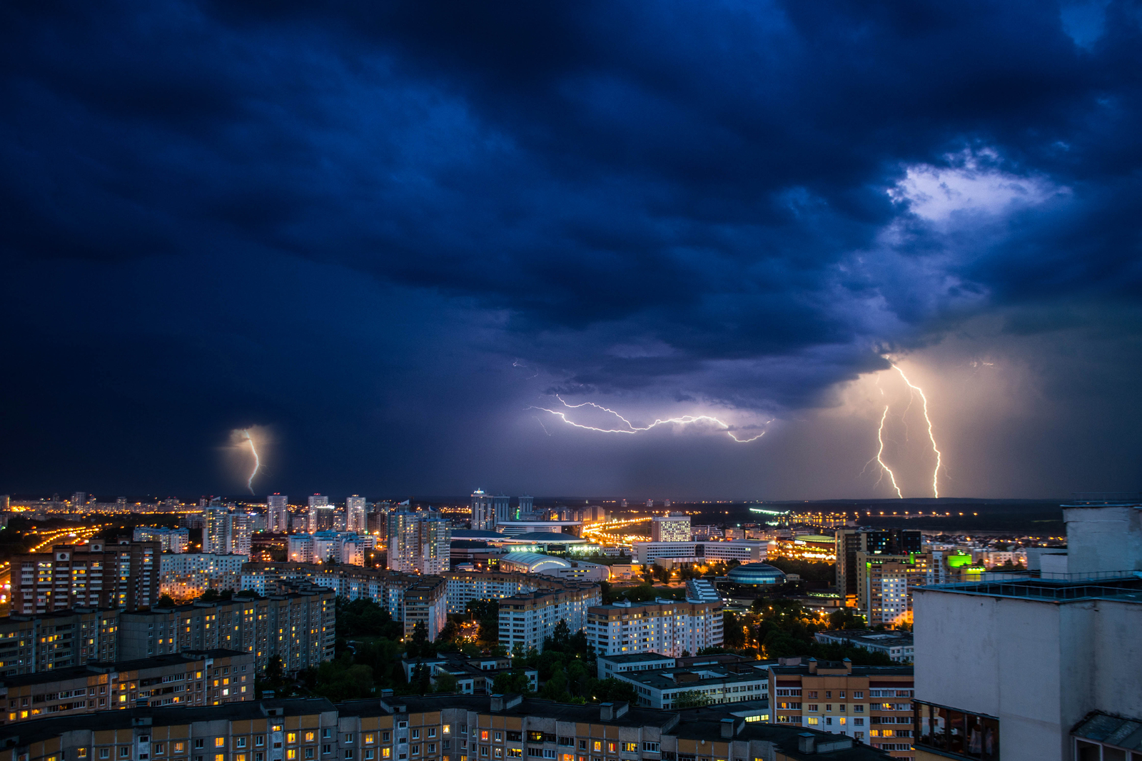 May thunderstorm in Minsk - My, Minsk, Thunderstorm