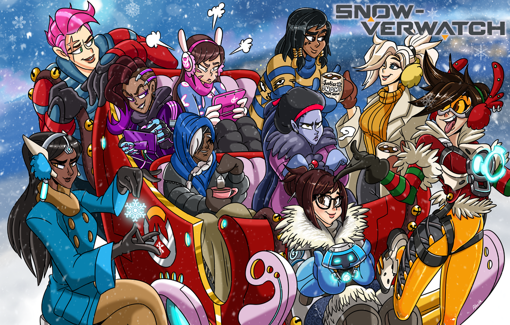 Snow-verwatch - Widowmaker, Mercy, Overwatch, Sombra, Tracer, Dva, Ana amari, Pharah
