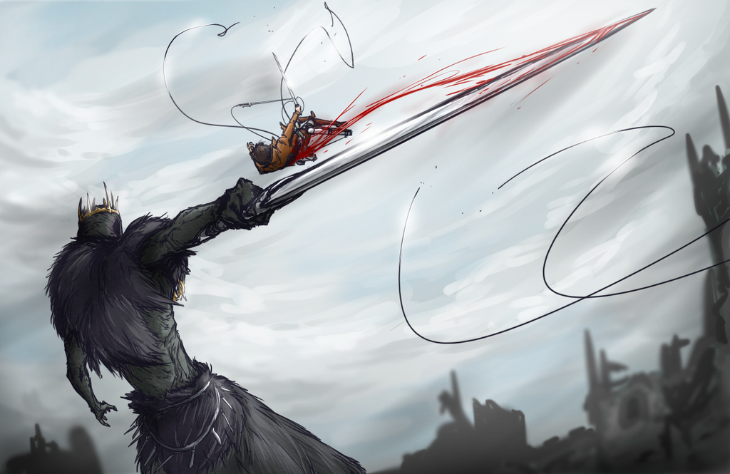 Attack on Giant Lord - Art, Dark souls, Deviantart, Attack of the Titans, 