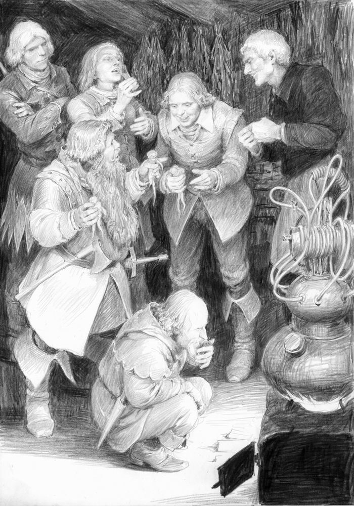 Illustrations by Denis Gordeev for the book by A. Sapkovsky Baptism by Fire - Illustrations, Witcher, Andrzej Sapkowski, Sketch, Art, Artist, Gwent, Longpost