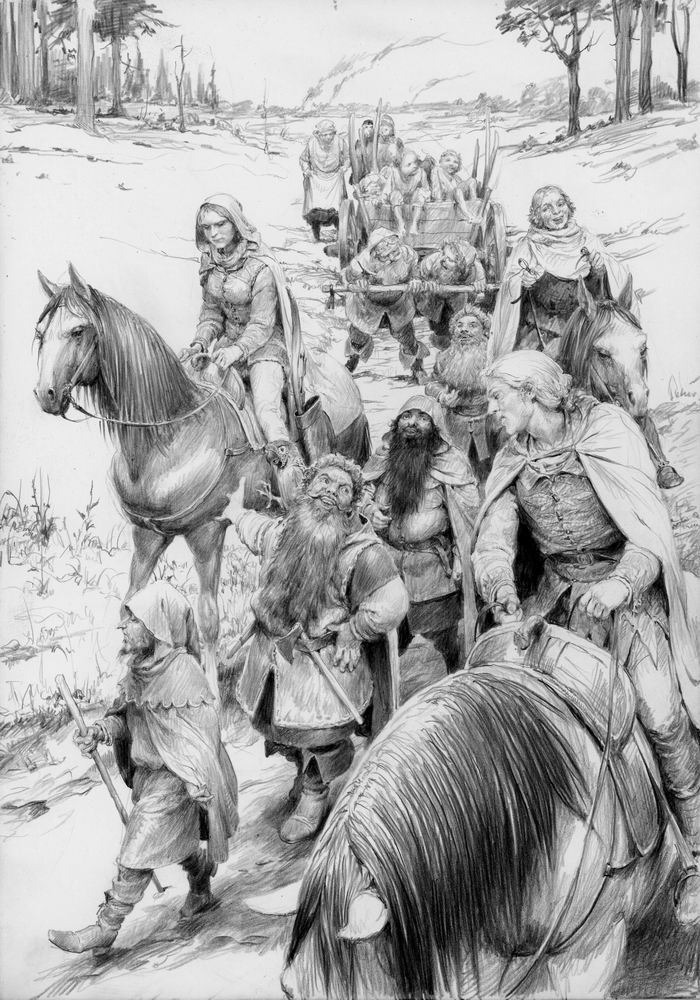 Illustrations by Denis Gordeev for the book by A. Sapkovsky Baptism by Fire - Illustrations, Witcher, Andrzej Sapkowski, Sketch, Art, Artist, Gwent, Longpost