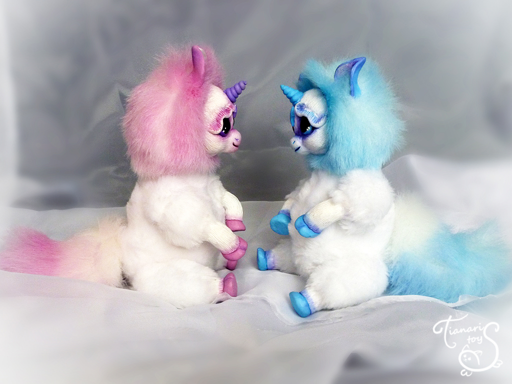 baby unicorns - My, Unicorn, Author's toy, With your own hands, Longpost