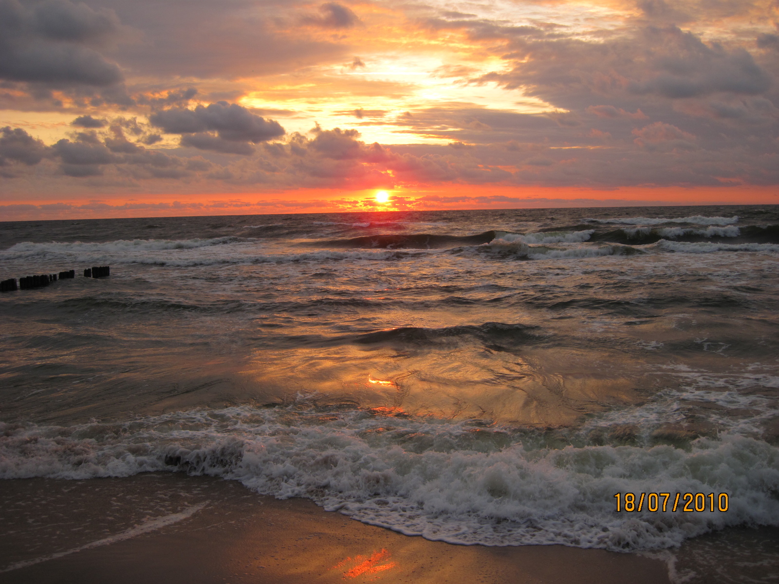 Sunset at sea - Kaliningrad, Sunset, Zelenogradsk, Not photoshop, Baltika, Baltic Sea, 