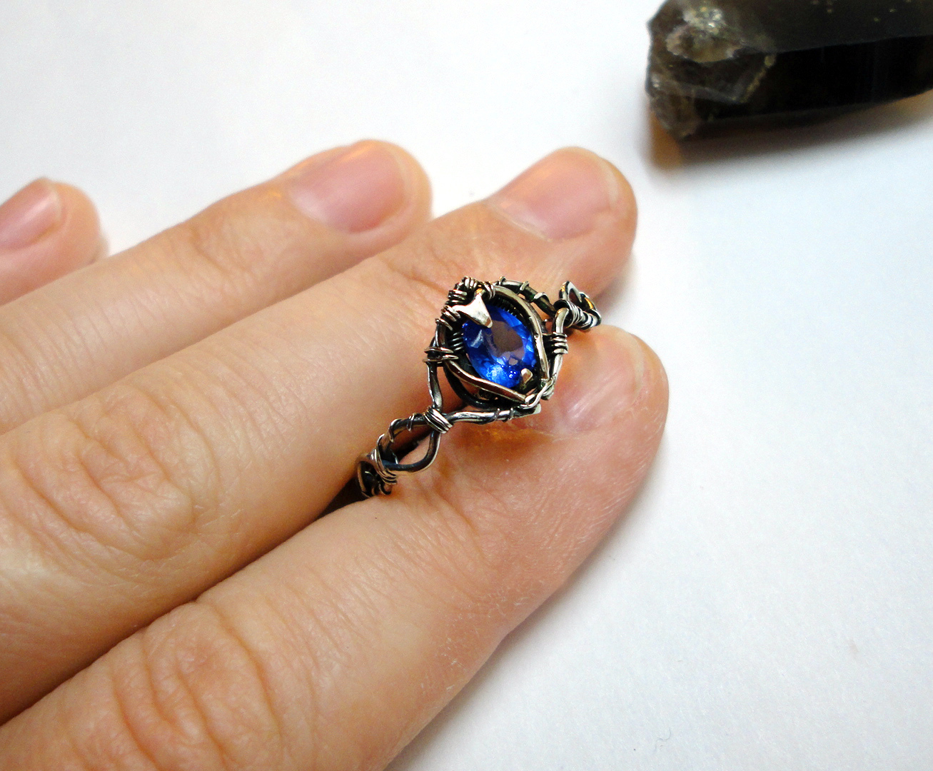 Ring Mistress of the Sea - My, Decoration, Handmade, With your own hands, Jewelry, Wire wrap, Wire jewelry, Needlework, Longpost