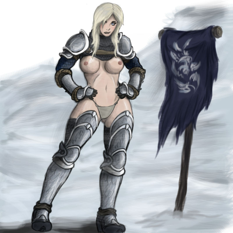 militant young lady - NSFW, My, Drawing, Bad artist, Girls, Knight