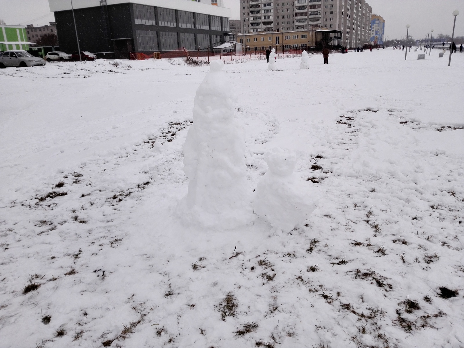 Weekend - Winter, Snow woman, cat, Weekend, Huawei ascend mate 7, , Longpost, Dzerzhinsk