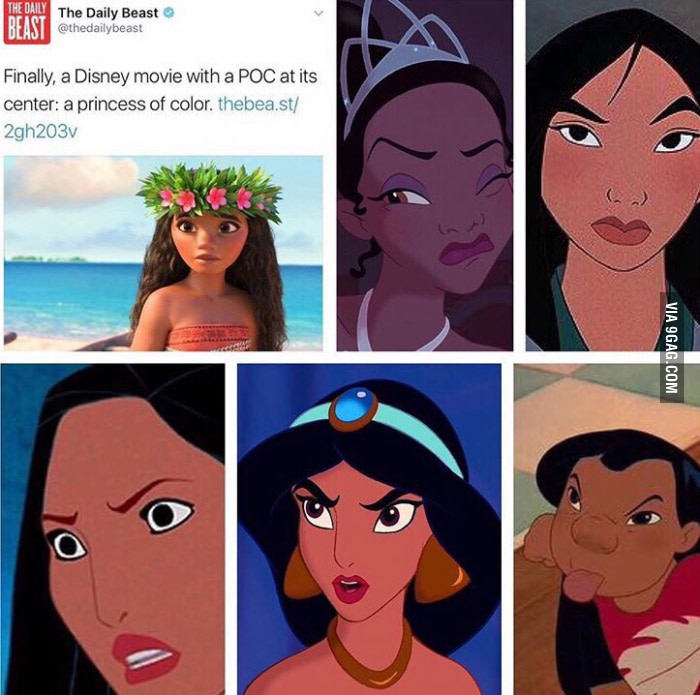 Oh really? - Walt disney company, Princess, Not mine, Racism, 9GAG