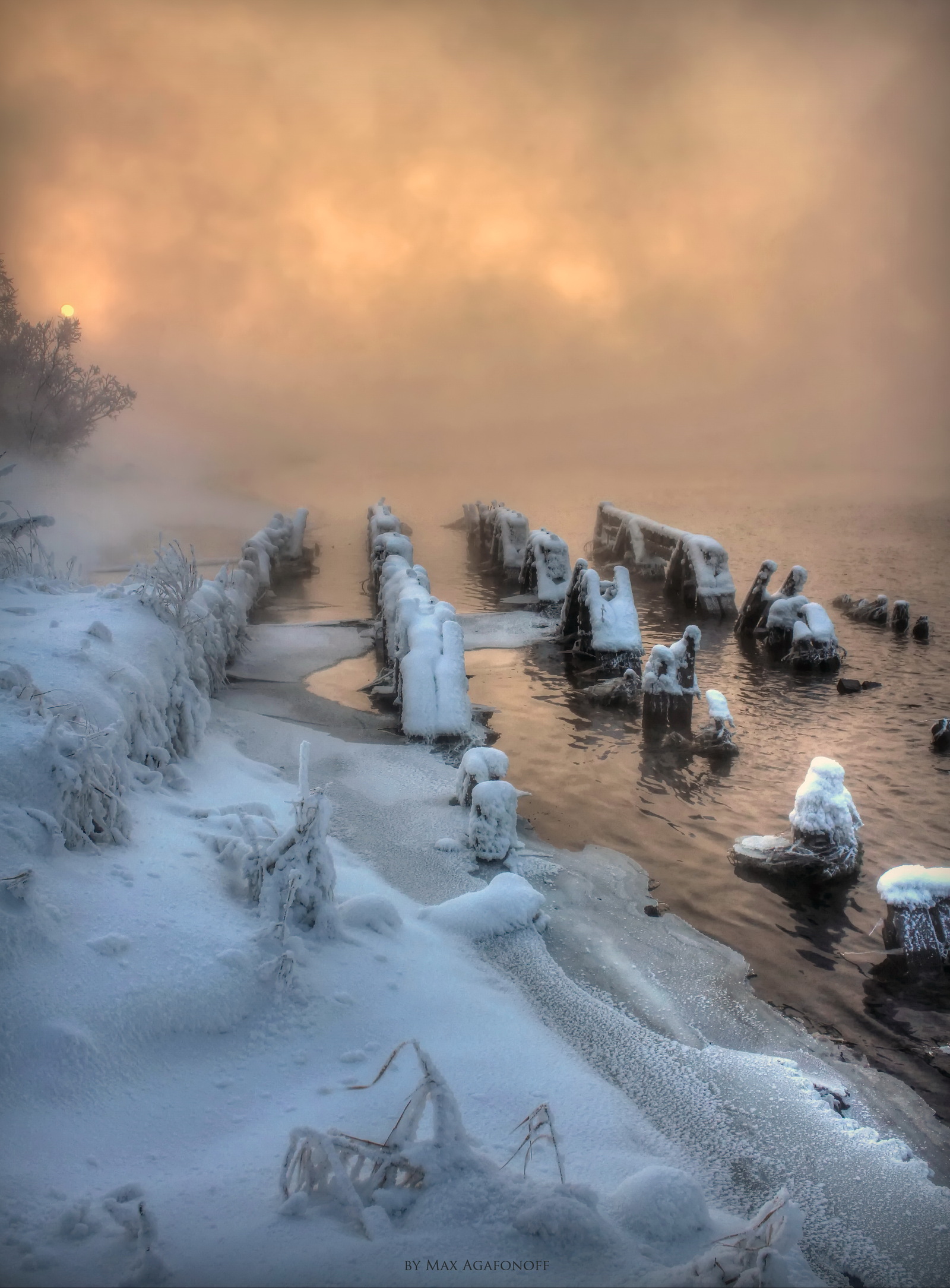 One frosty evening in the vicinity of the city of Zh. - My, Zheleznogorsk, Evening, Photo, Canon, Yenisei, Winter, Walk