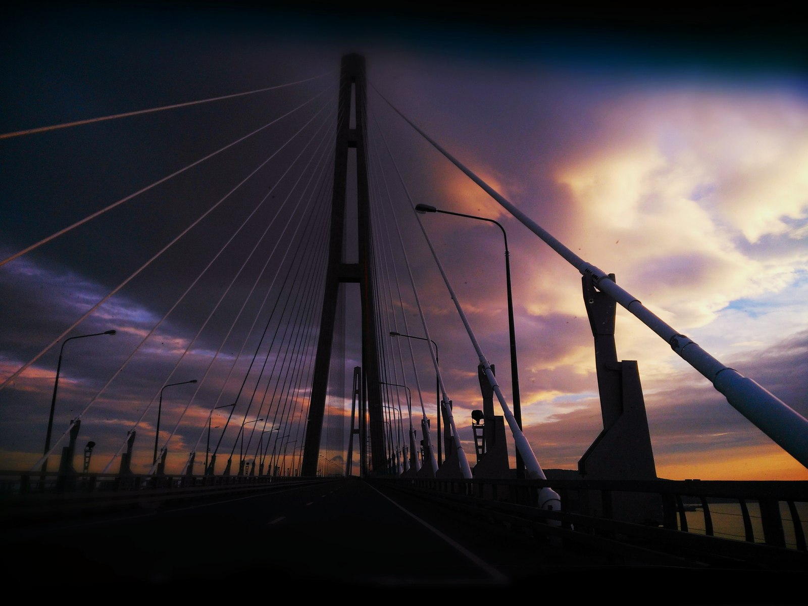 It's so beautiful on the Russian island - My, Russian island, Landscape, Bridge, Sea, Hills, Vladivostok