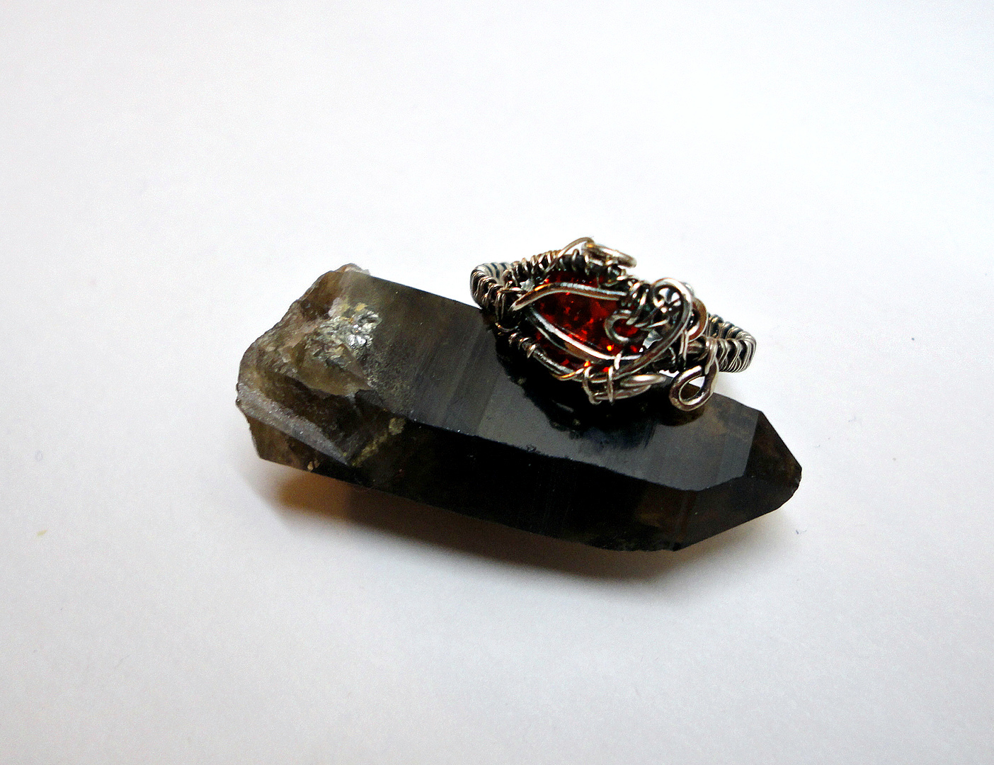 Ring Dragon's eye - My, Wire jewelry, Handmade, With your own hands, Needlework, Jewelry, Wire wrap, Longpost