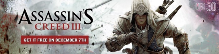 Assassin's Creed 3 раздача 7 декабря - Моё, Халява, Игры, Assassins Creed III, Uplay, Видео