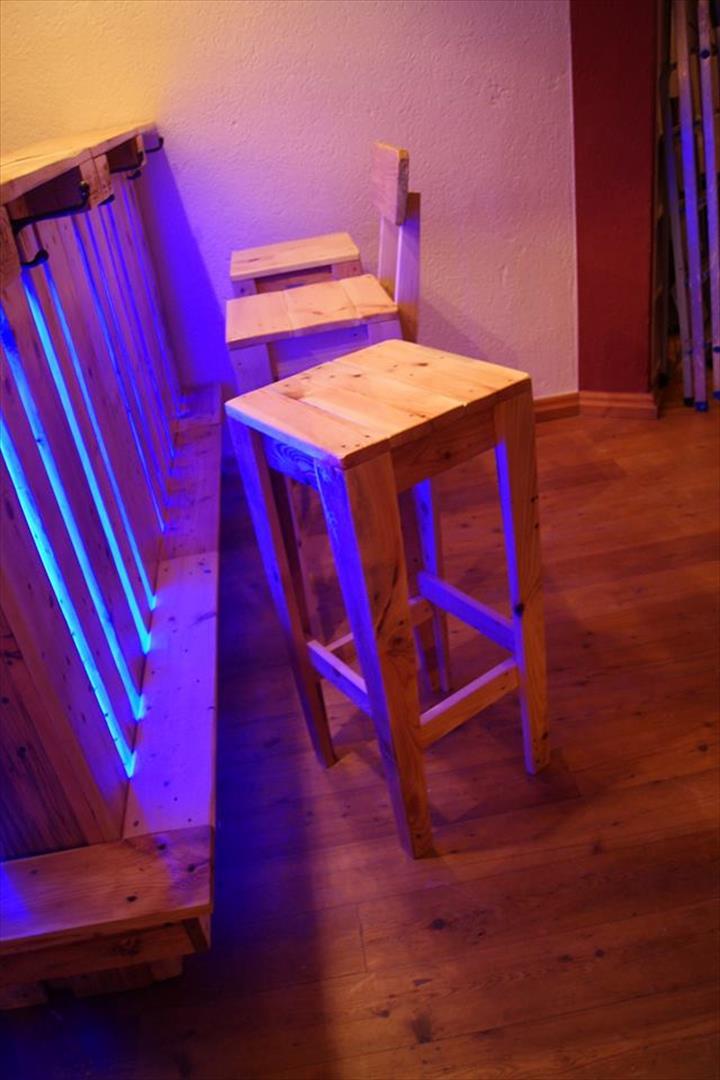 Pallet bar decor - Bar, Pallet, Craft, Longpost, Backlight, Pallets