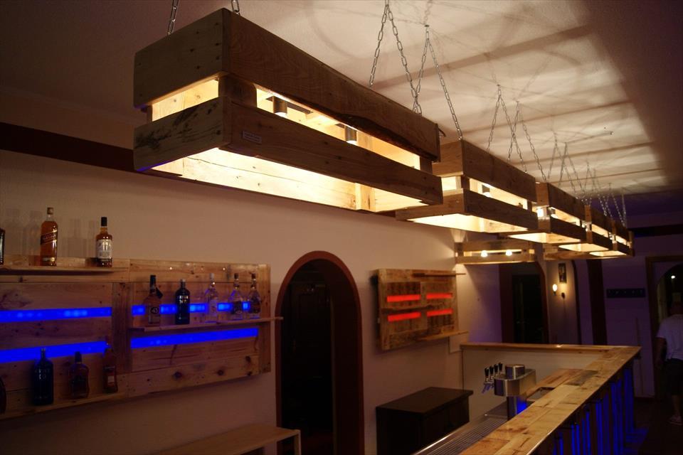 Pallet bar decor - Bar, Pallet, Craft, Longpost, Backlight, Pallets