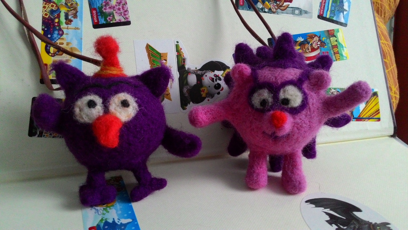 Attempts at dry felting wool - My, Dry felting, , Simon's cat, Slopok, Smeshariki, Angry Birds, Longpost