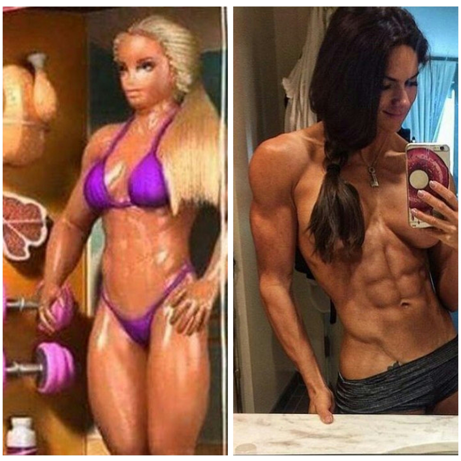 Find differences - Barbie, Doll, Girls, Body-building