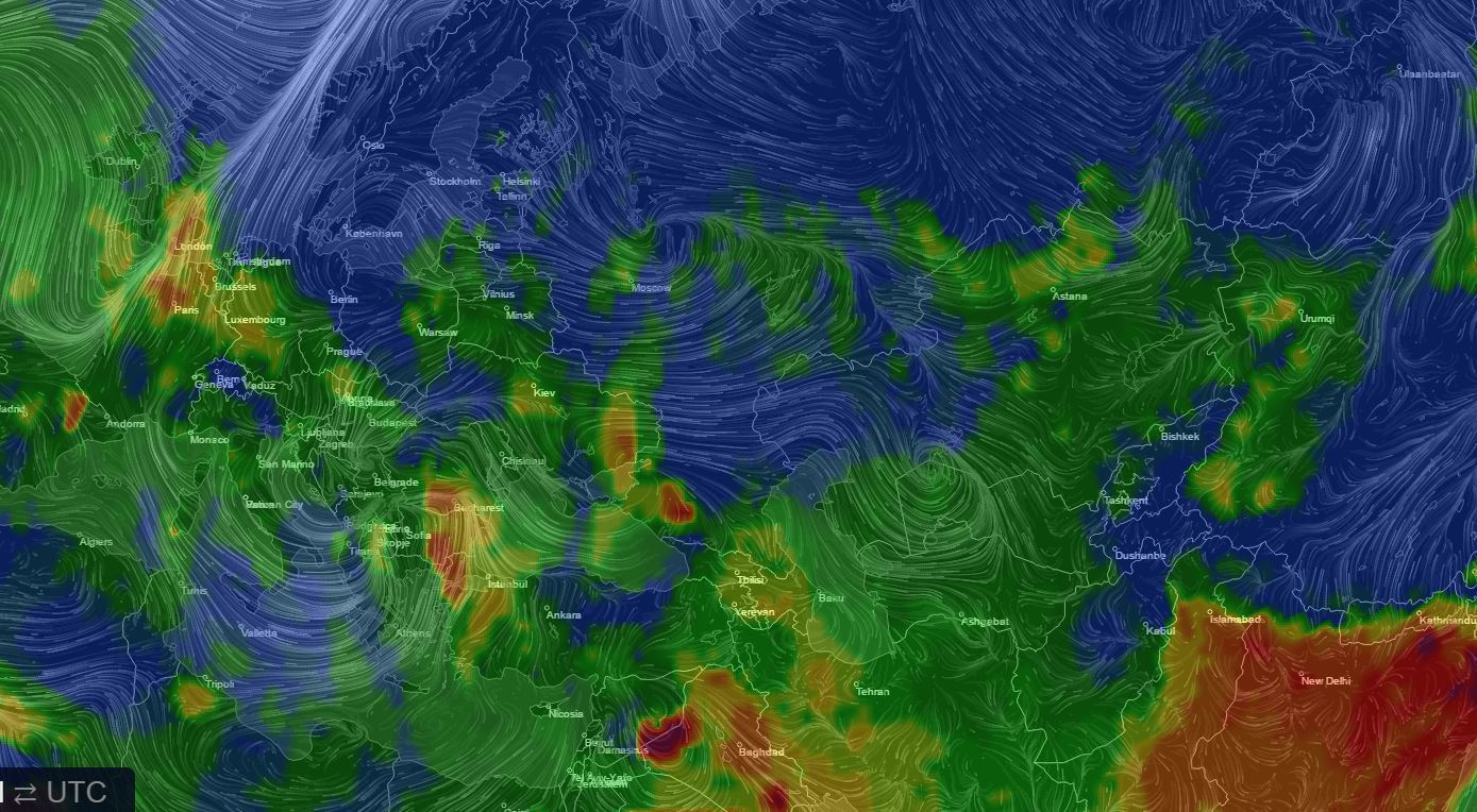 Сайт AirVisual создал онлайн-карту загрязнения воздуха на нашей планете. |  Пикабу