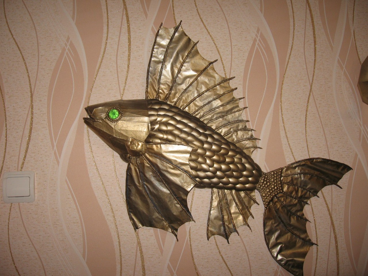 Золотая рыбка паперкрафт