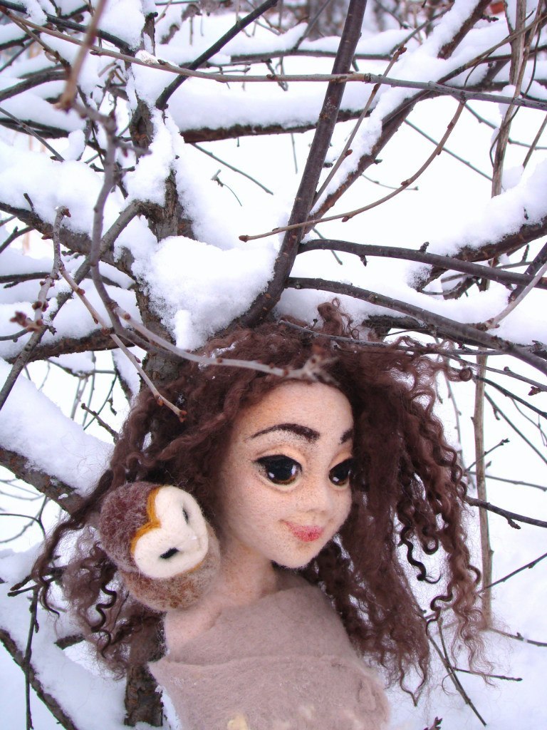 Winter - My, Dry felting, Felt, , Author's toy, With your own hands, Do it yourself, Longpost