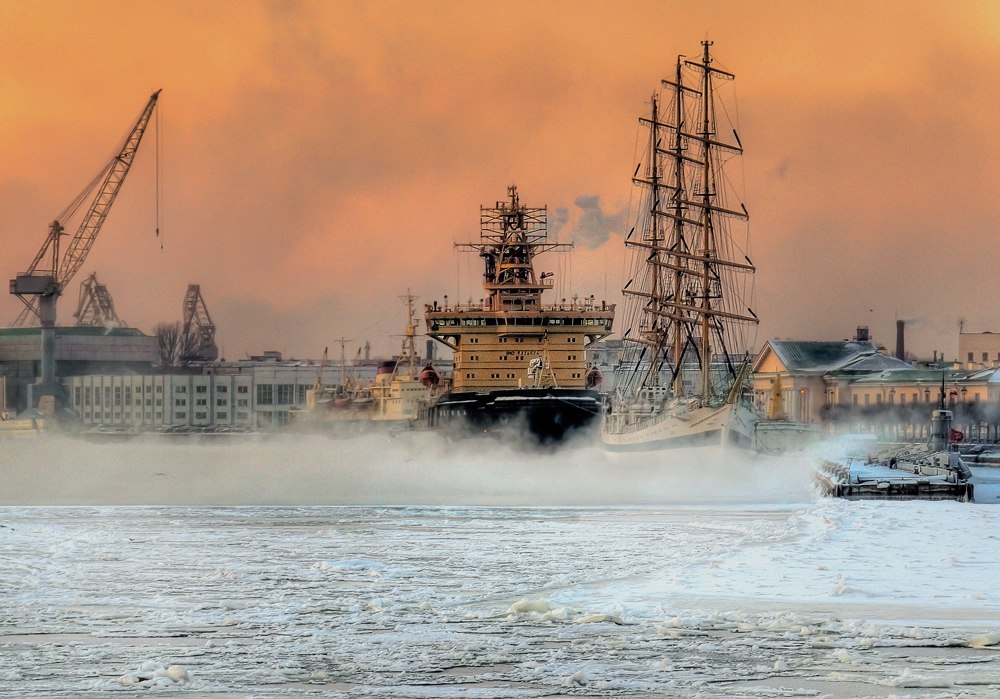 На берегах Невы - Санкт-Петербург, Нева, Мороз, Зима, Россия, Фото, Природа, Надо съездить, Длиннопост