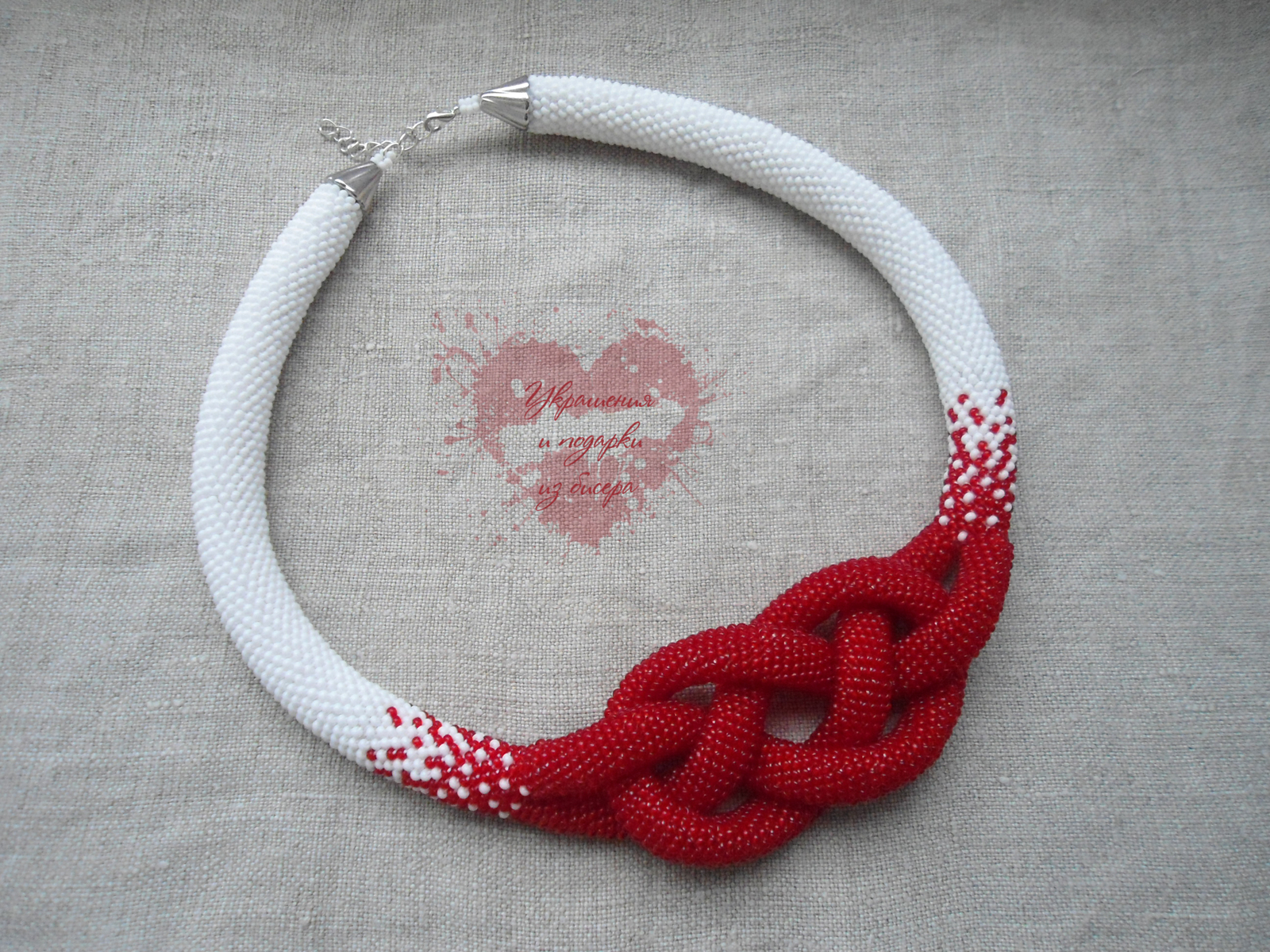 Harnesses with knot Josephine v2.0 - My, Beads, Handmade, Decoration, Knot, Longpost, , Beaded necklace