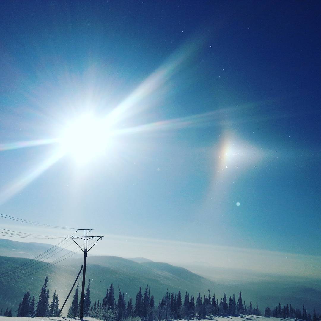 Solar halo over Sheregesh (Kemerovo region, 11/19/2016) - The sun, Halo, Sheregesh, beauty, Photo, Longpost