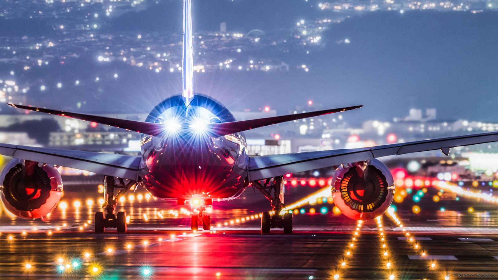 Night photos from Osaka Airport - Photo, Airplane, Aviation, The airport, Night, Longpost