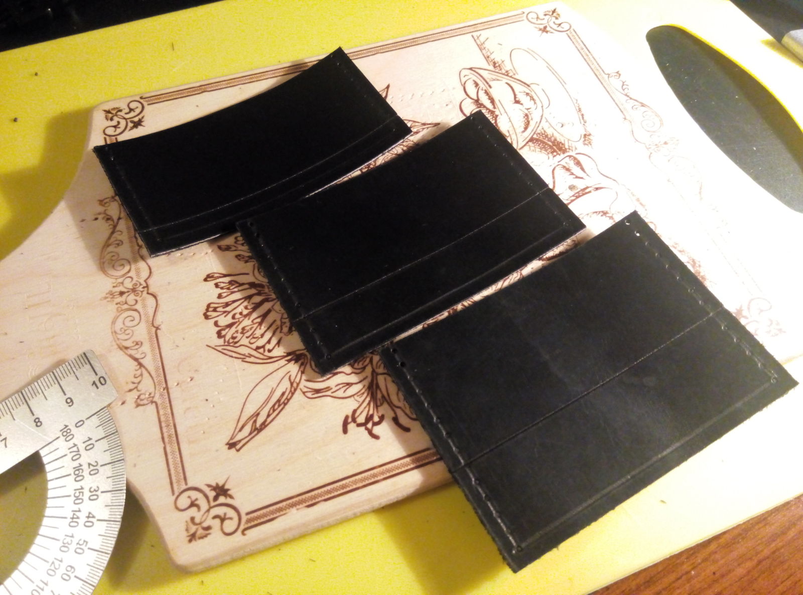 Italian leather wallet with 4 card slots and coin pocket - My, Leather, , Handmade, Leather products, Wallet, Longpost