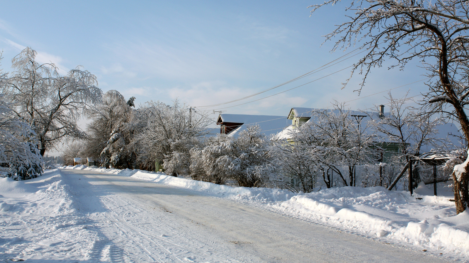 Winter in Russia - My, Winter, Village, Road, Snow, Photo