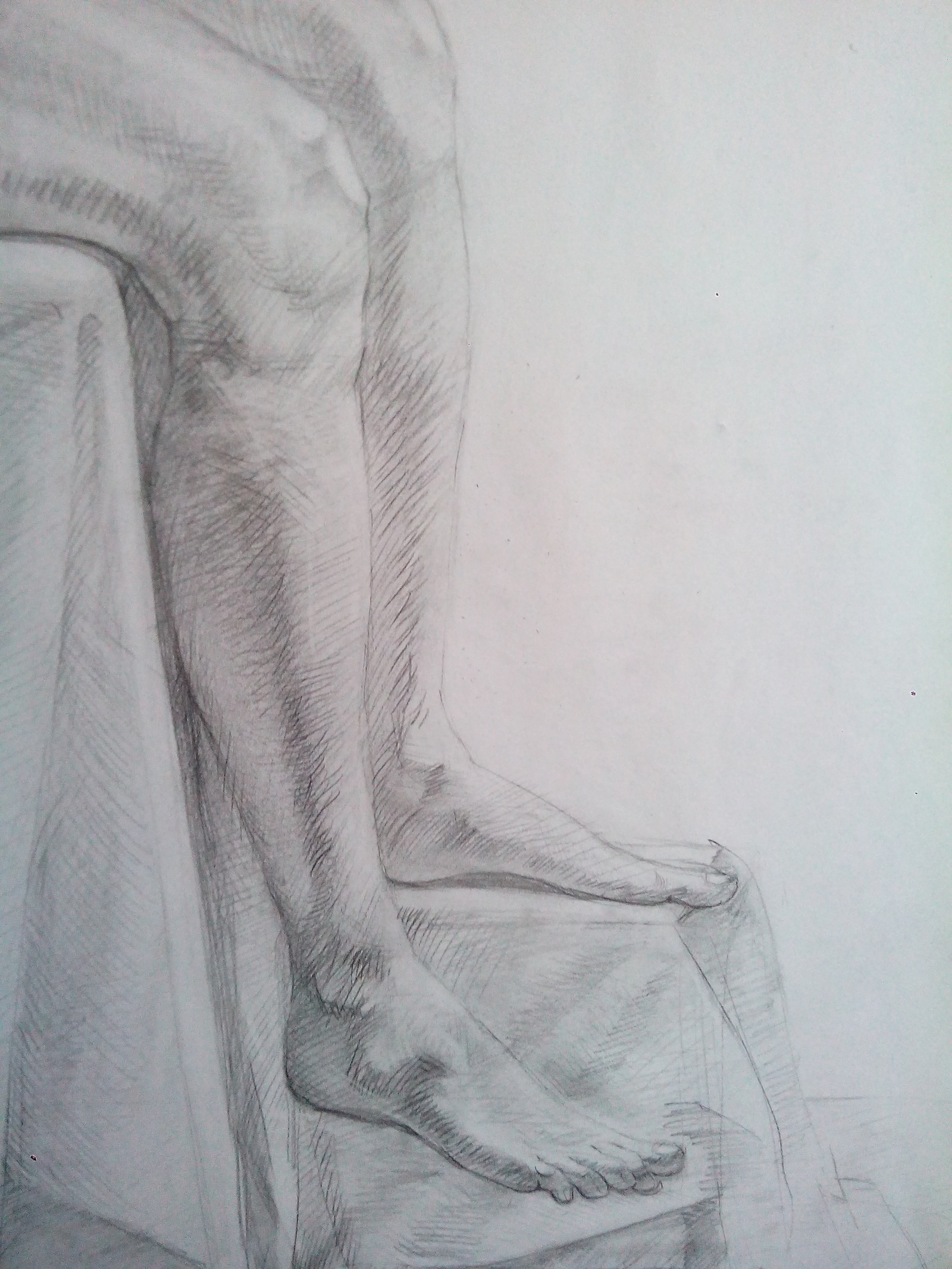 naked woman - NSFW, My, My, Drawing, Pencil, Nudity, Sokano, Creation, Longpost