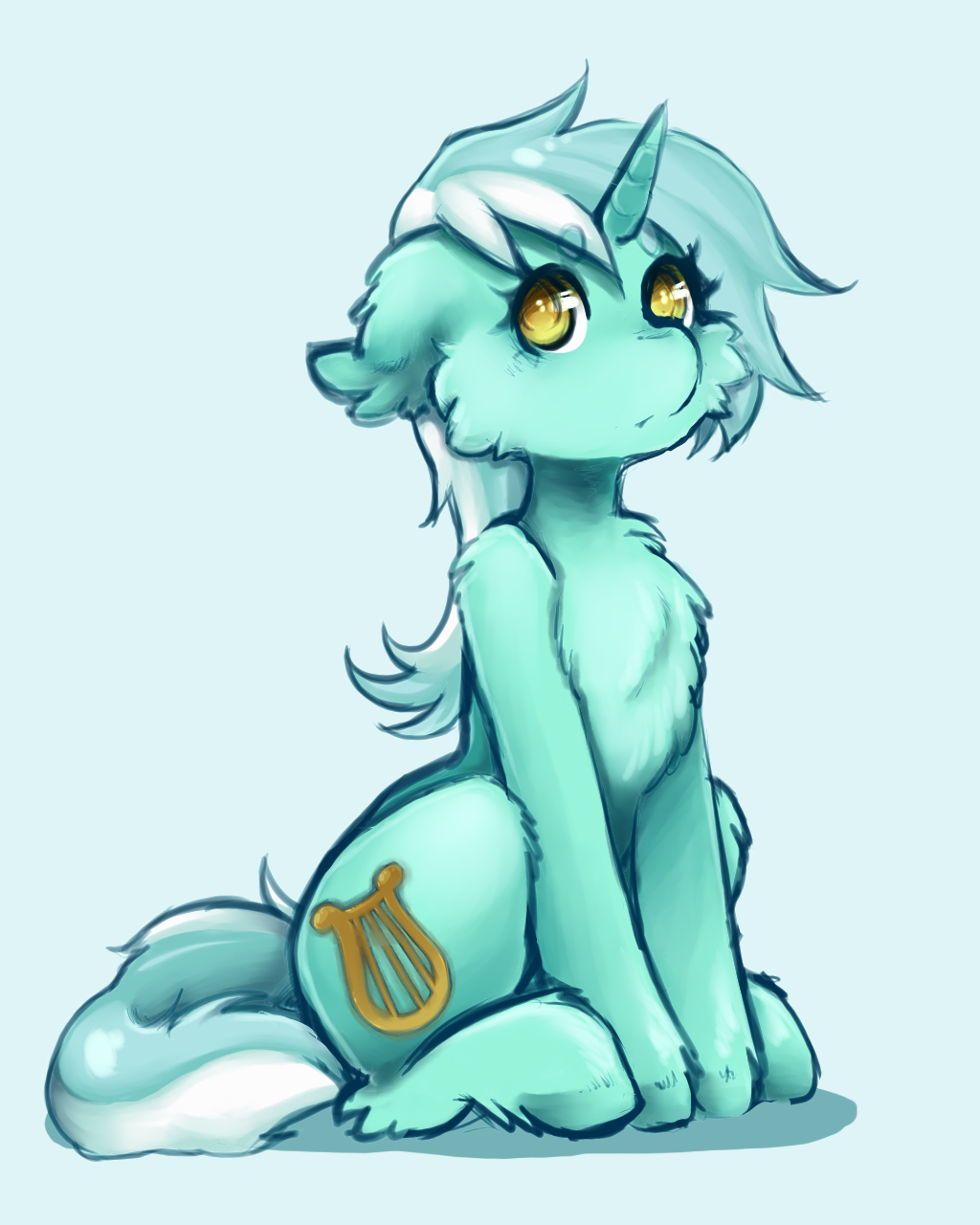 Fluffy Lyra - My Little Pony, Арт, Lyra Heartstrings, Мех