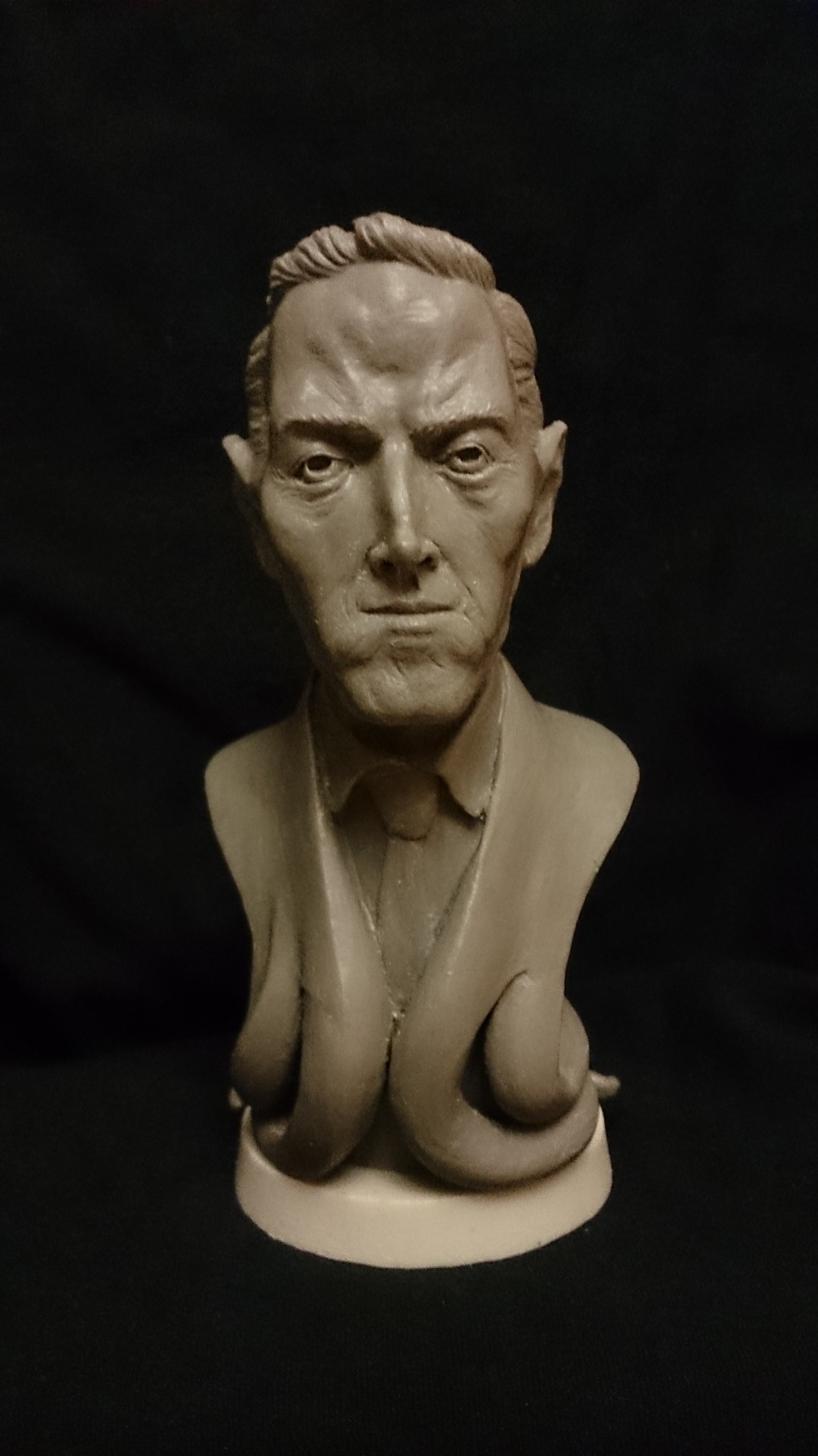 Howard Phillips Lovecraft - My, Howard Phillips Lovecraft, Statuette, Sculpture, Plasticine, Longpost