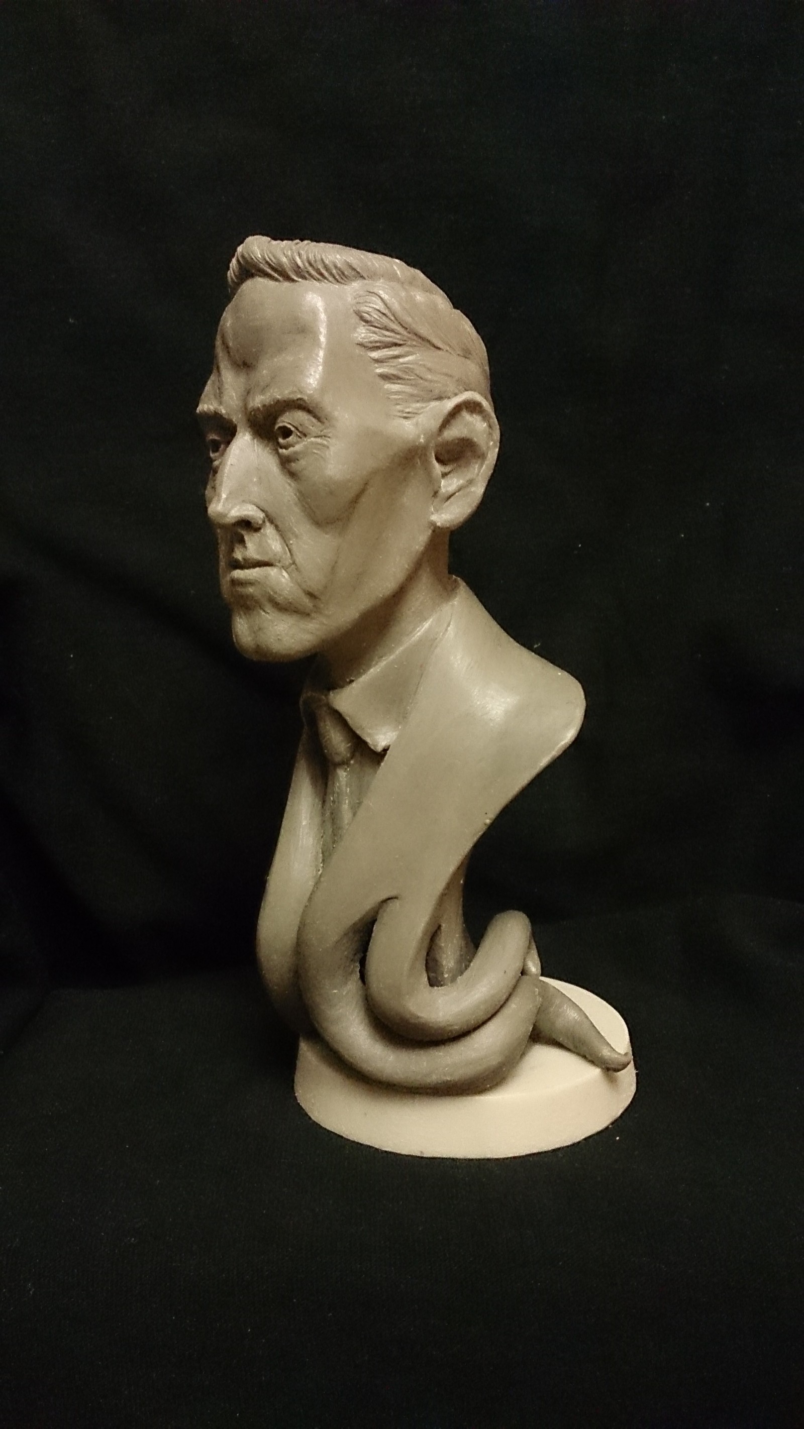 Howard Phillips Lovecraft - My, Howard Phillips Lovecraft, Statuette, Sculpture, Plasticine, Longpost