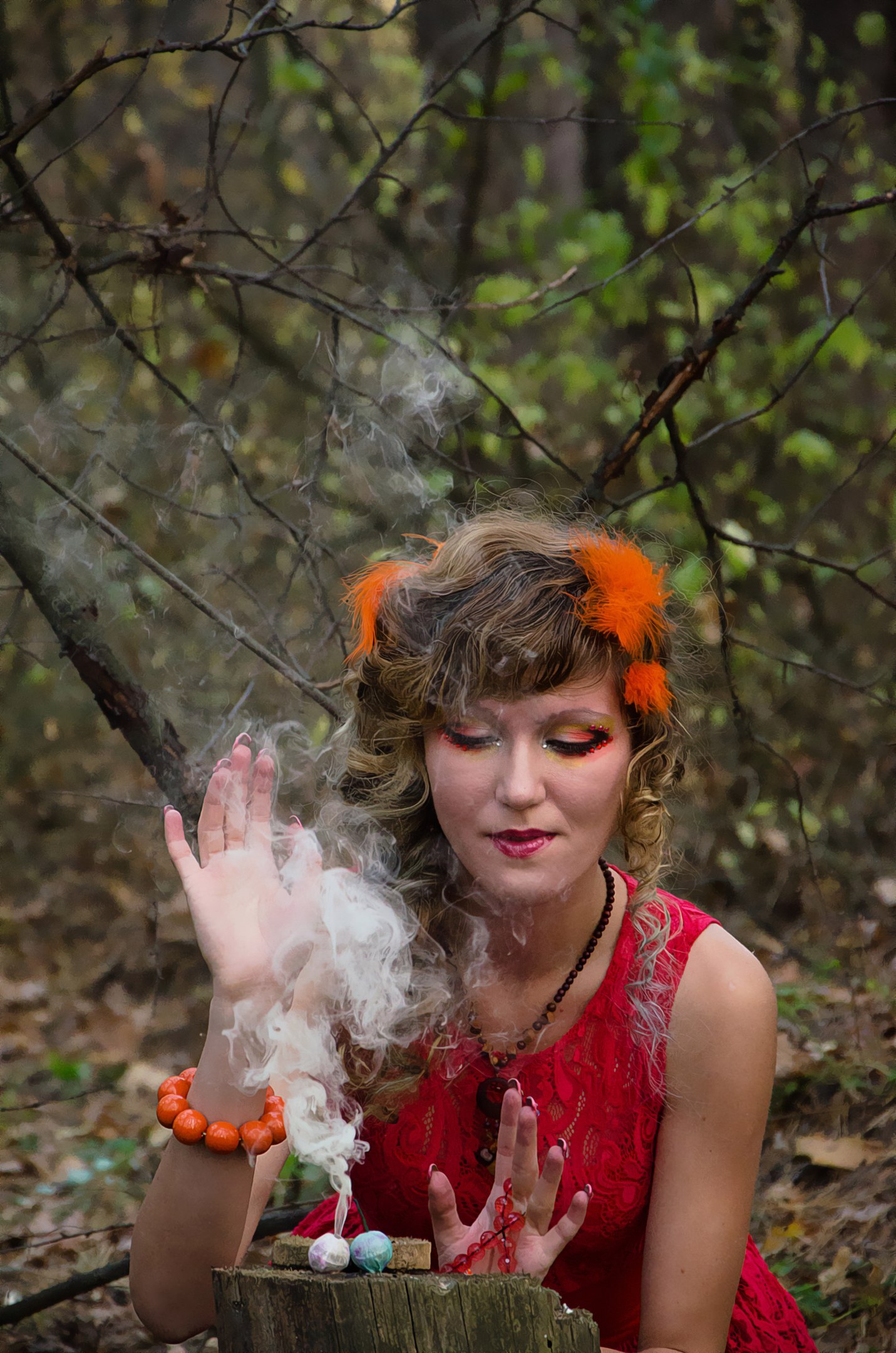 Legend of the Phoenix - My, Phoenix, Legend, PHOTOSESSION, Story, , Forest, Smoke, Longpost