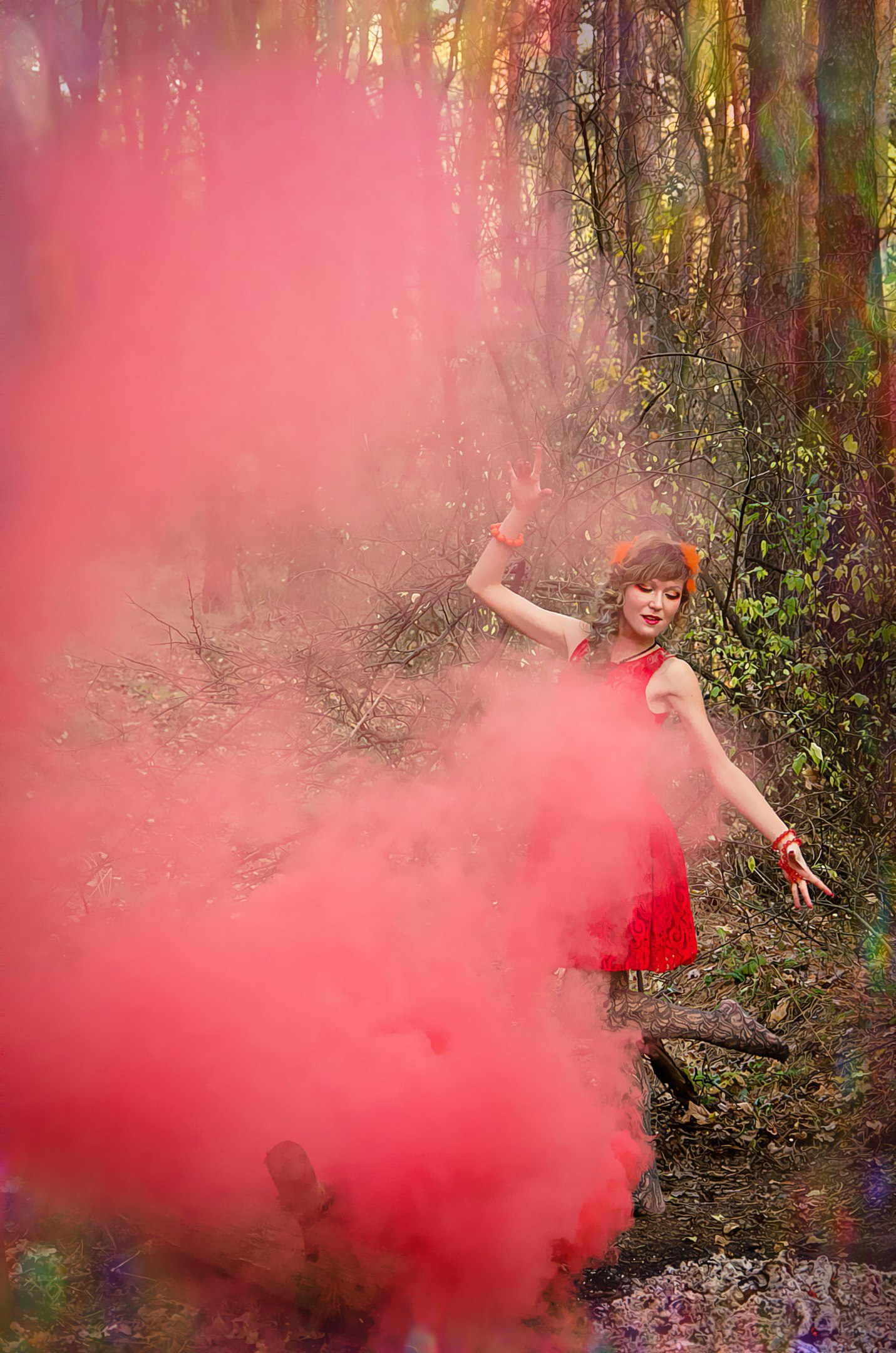 Legend of the Phoenix - My, Phoenix, Legend, PHOTOSESSION, Story, , Forest, Smoke, Longpost