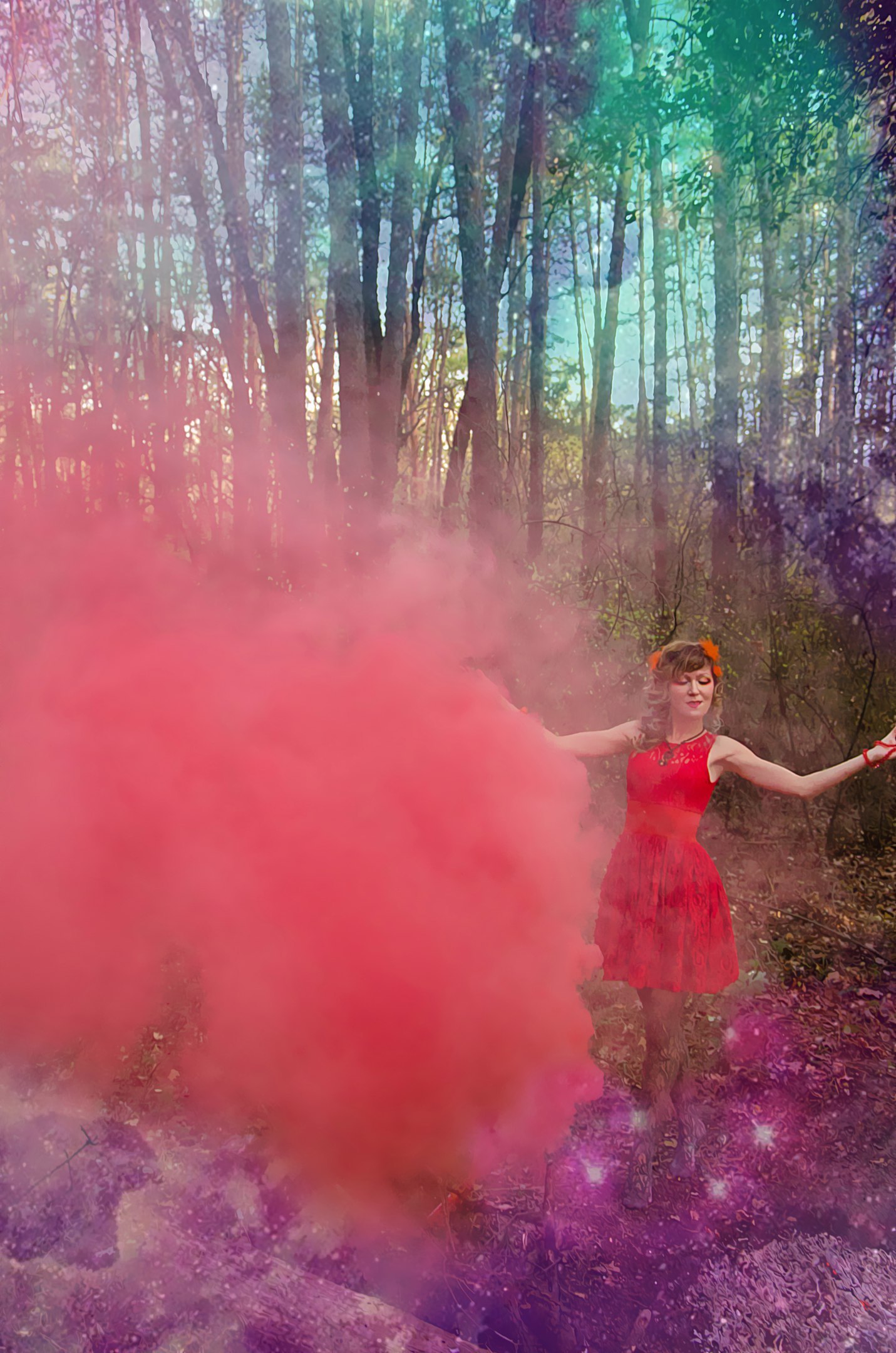 Legend of the Phoenix - My, Phoenix, Legend, PHOTOSESSION, Story, , Forest, Smoke, Longpost