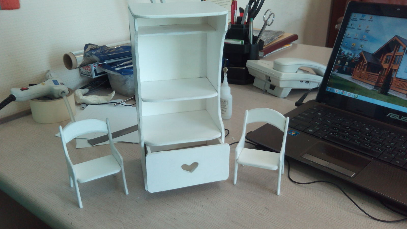 Furniture for dolls. - My, Dollhouse, Plastic, Longpost, Hello reading tags