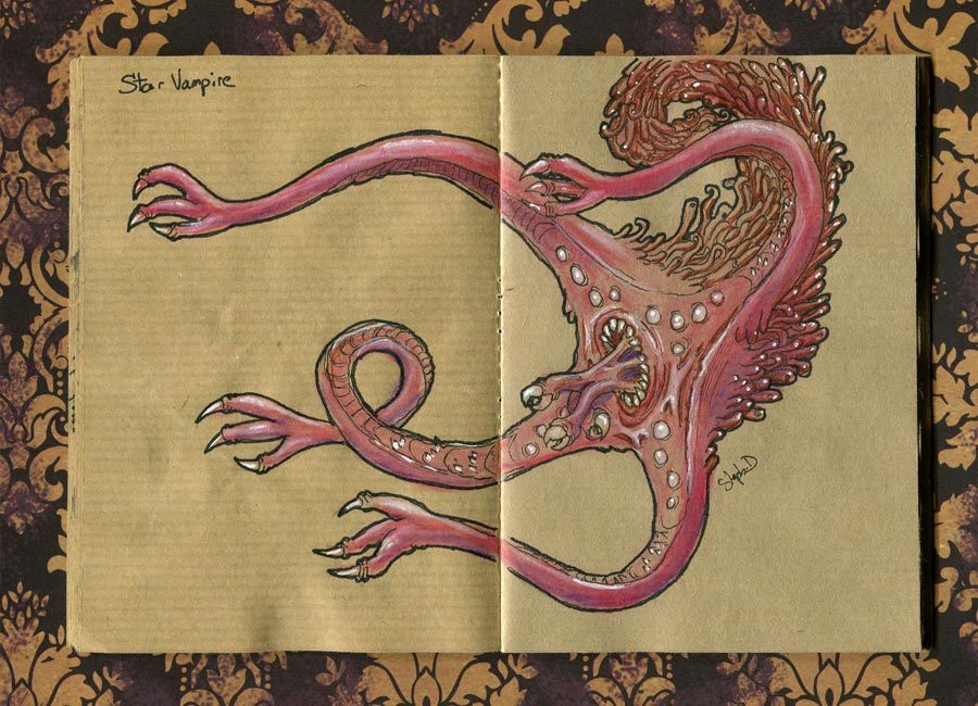 Monster Drawings by Howard Phillips Lovecraft (Part 2) - Howard Phillips Lovecraft, Lovecraft, Drawing, Monster, Longpost