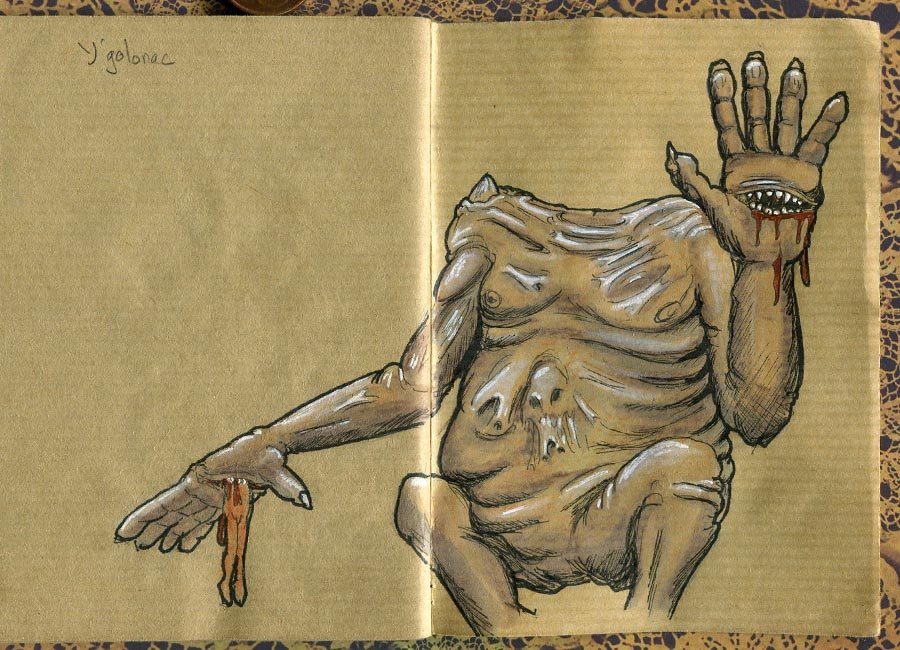 Monster Drawings by Howard Phillips Lovecraft (Part 2) - Howard Phillips Lovecraft, Lovecraft, Drawing, Monster, Longpost