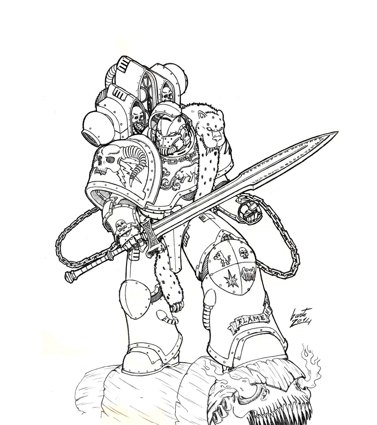 Art by artist Greyall #2 - Warhammer 40k, Warhammer 30k, Adeptus Astartes, , Terminator, Longpost