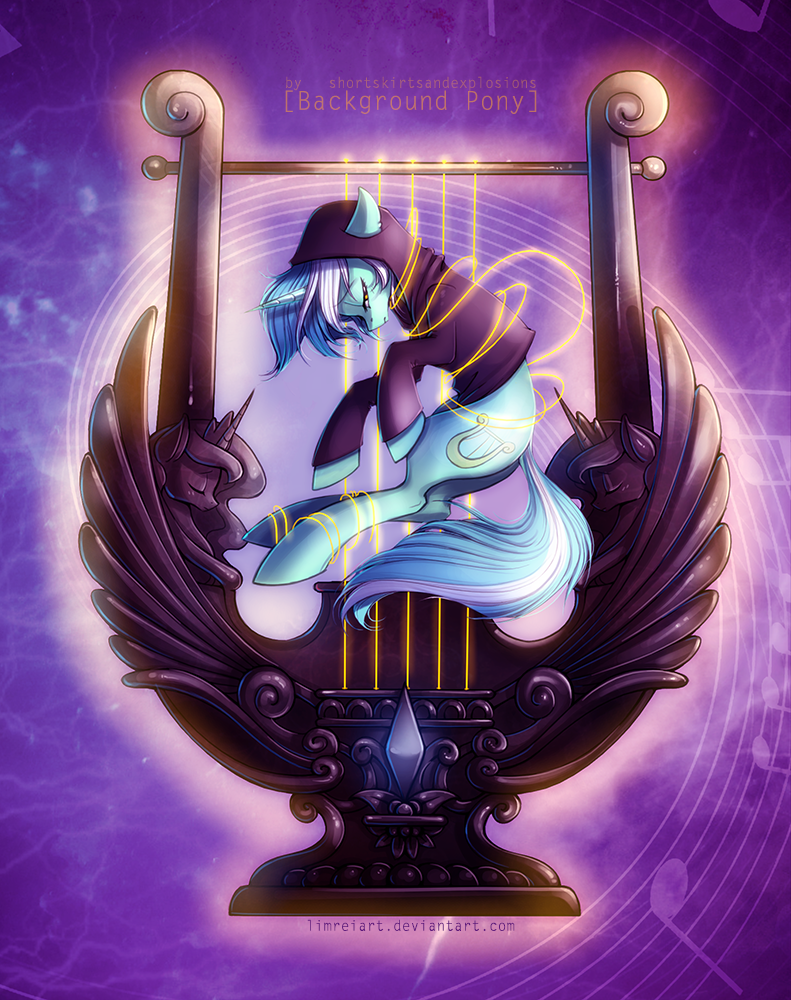 Окутанная струнами жизни - My Little Pony, Lyra Heartstrings, Арт, DeviantArt, Background Pony