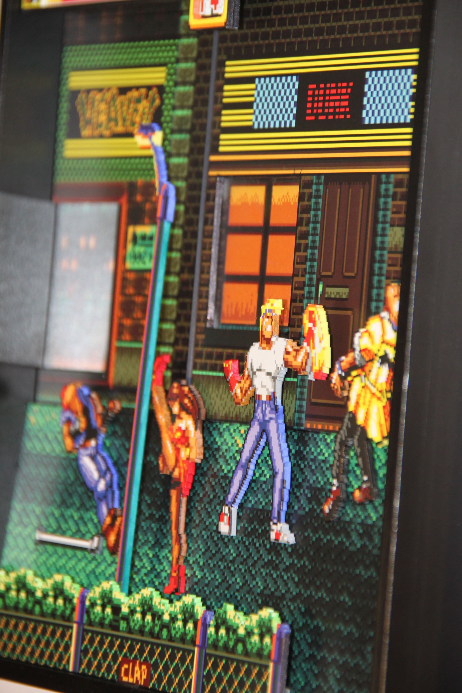 Diorama based on the game Streets of Rage 2 - My, Friday, Creation, Diorama, Pixel Art, Art, Handmade, With your own hands, 8 bit, Longpost