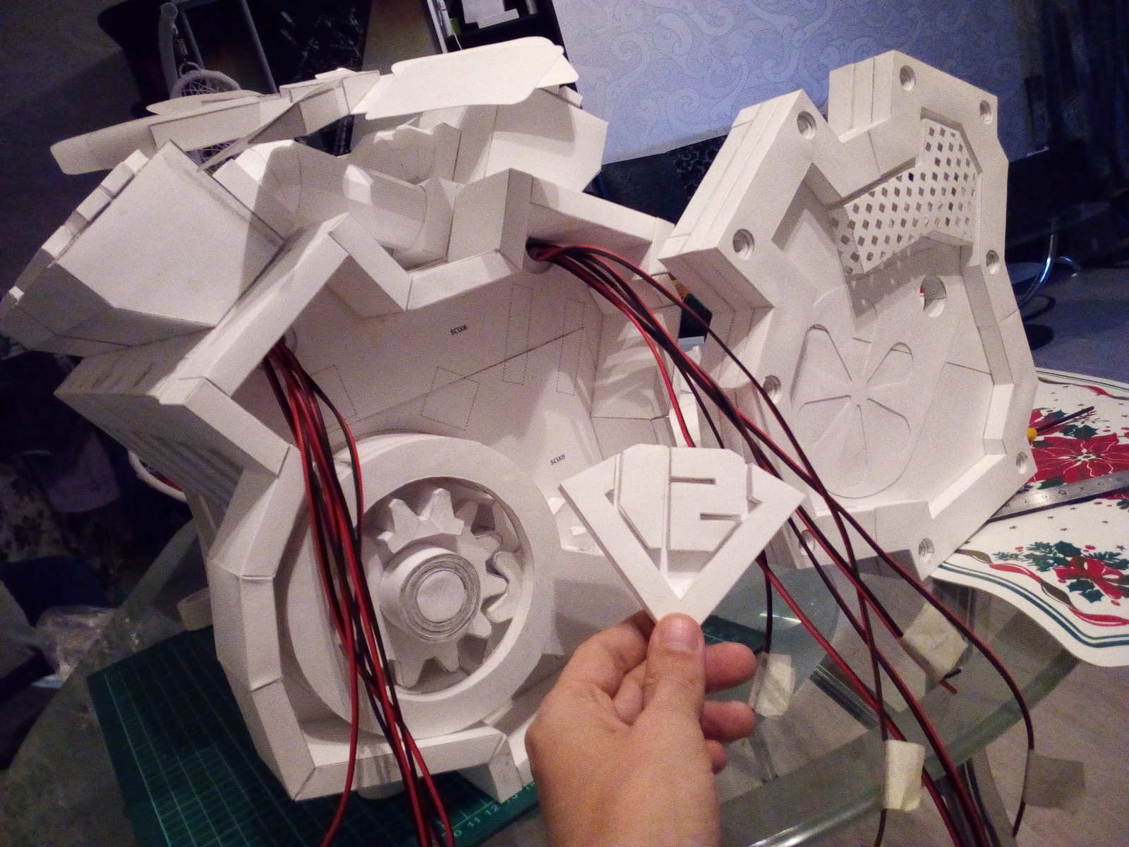 Engine V12 made of paper with elements of mechanics. Part III - My, V12, Friday, Video, Longpost