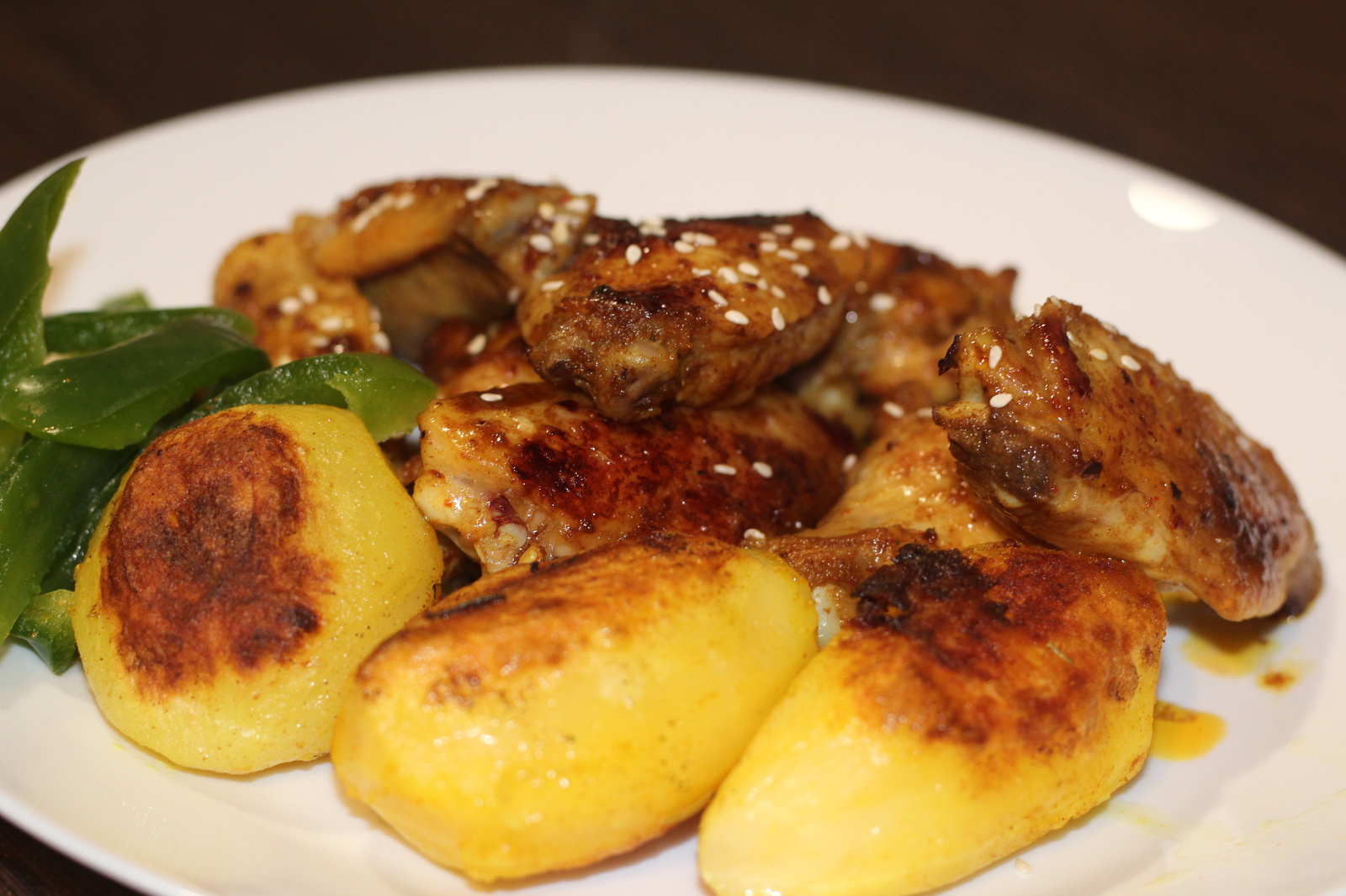 Spicy wings and golden potatoes - My, Recipe, Wings, Longpost, League of Cooking, Cooking