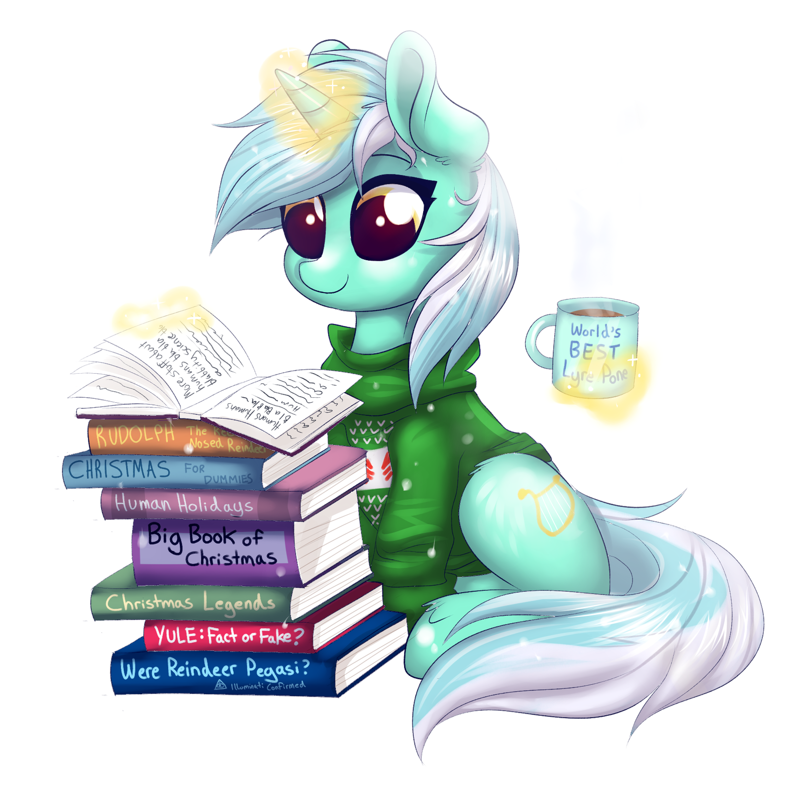 What are you reading? - My little pony, Lyra heartstrings, Art, Deviantart